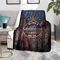 No Kings In America Since 1777 Blanket Retro Vibe - Wonder Print Shop