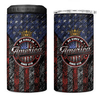 No Kings In America Since 1777 4 in 1 Can Cooler Tumbler Retro Vibe - Wonder Print Shop
