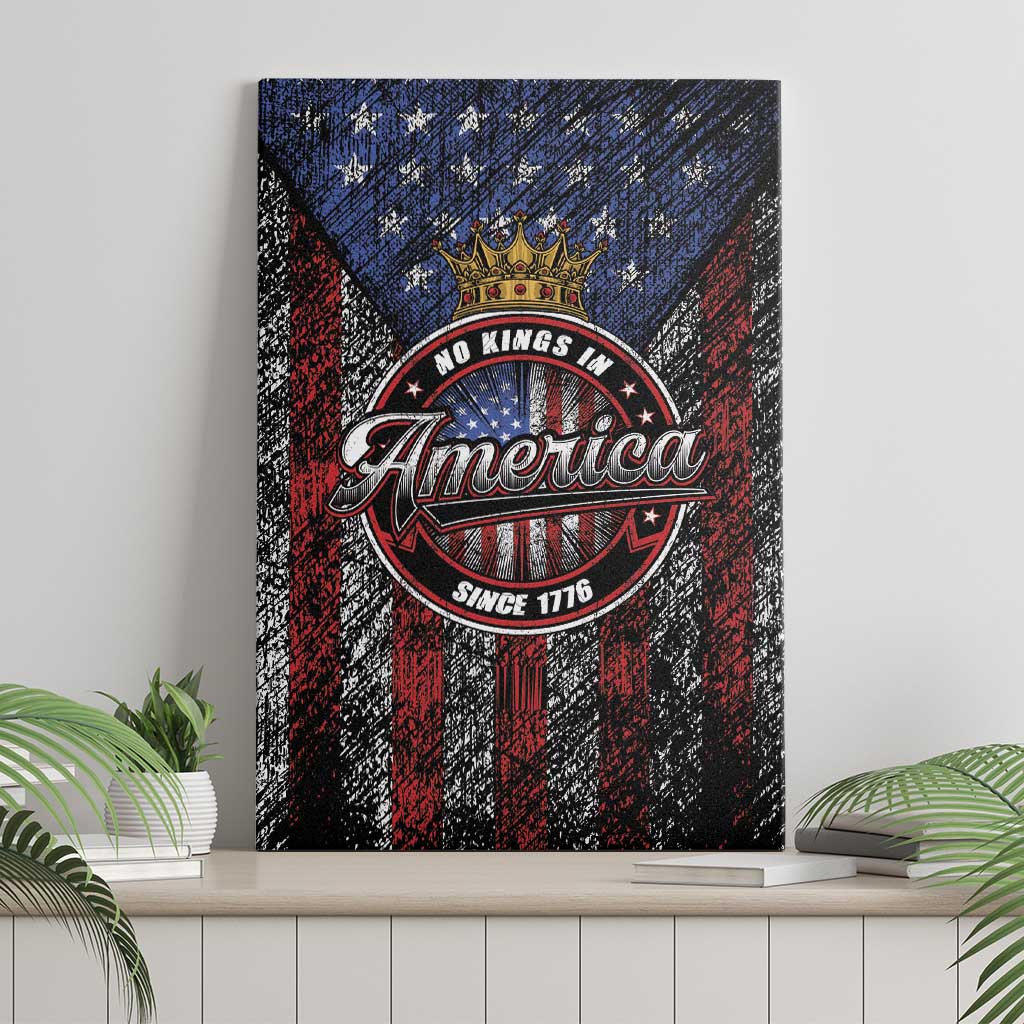 No Kings In America Since 1777 Canvas Wall Art Retro Vibe - Wonder Print Shop