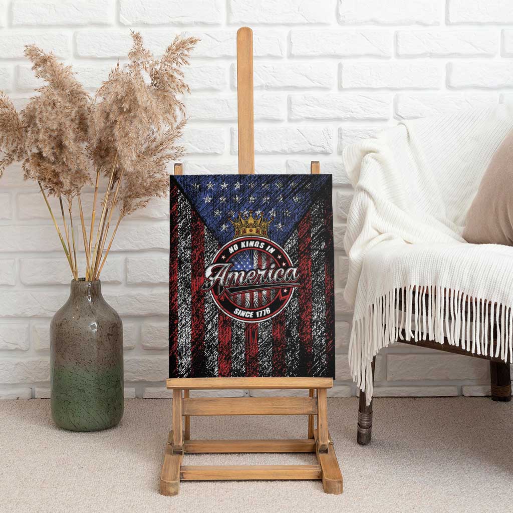 No Kings In America Since 1777 Canvas Wall Art Retro Vibe - Wonder Print Shop