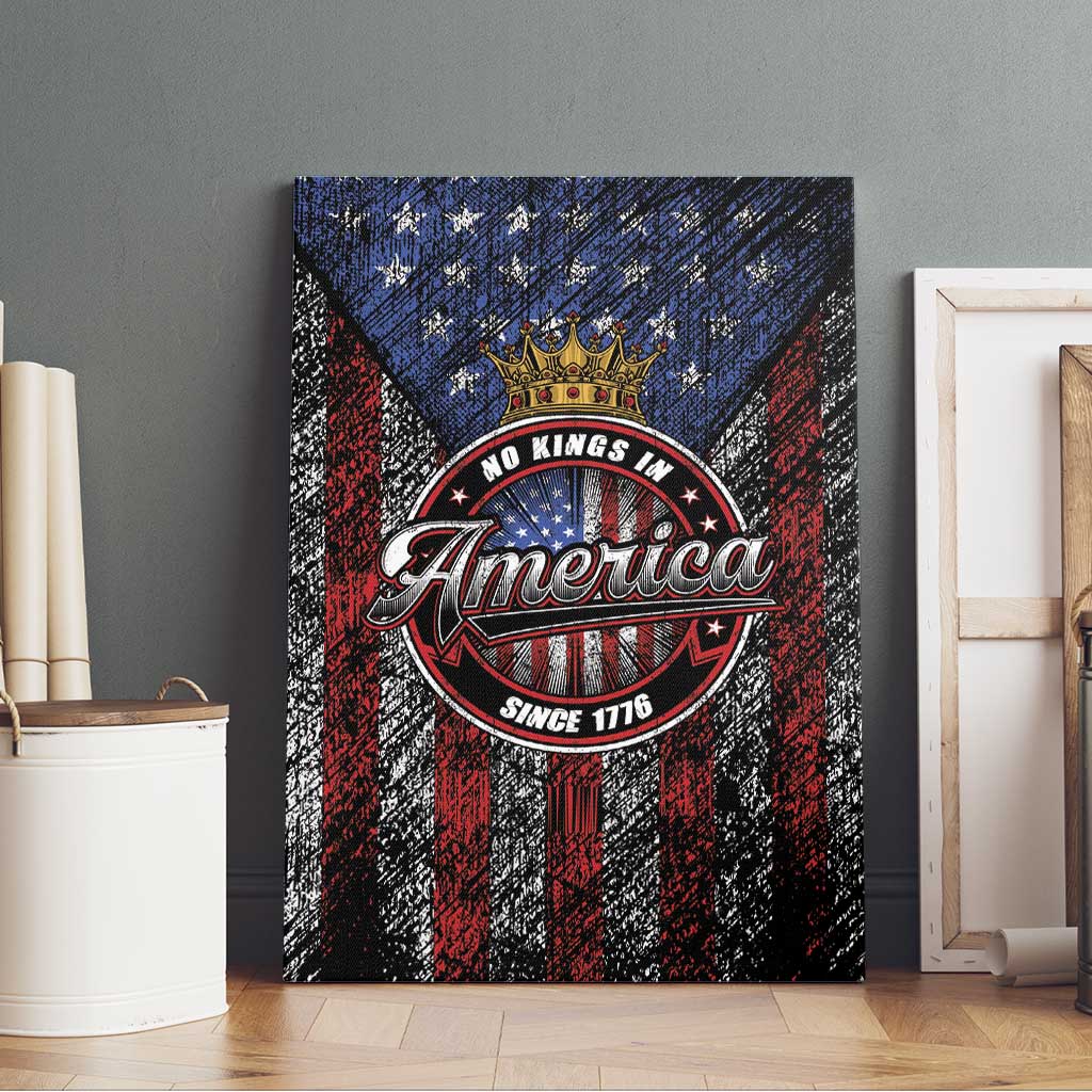 No Kings In America Since 1777 Canvas Wall Art Retro Vibe - Wonder Print Shop