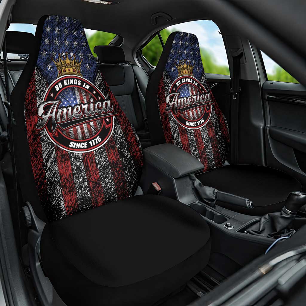 No Kings In America Since 1777 Car Seat Cover Retro Vibe - Wonder Print Shop