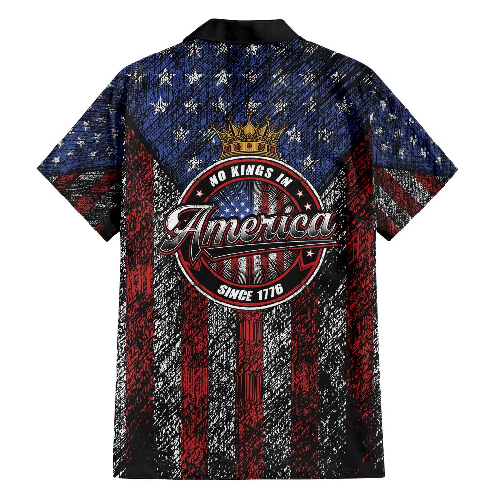 No Kings In America Since 1777 Family Matching Long Sleeve Bodycon Dress and Hawaiian Shirt Retro Vibe - Wonder Print Shop