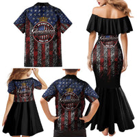 No Kings In America Since 1777 Family Matching Mermaid Dress and Hawaiian Shirt Retro Vibe - Wonder Print Shop