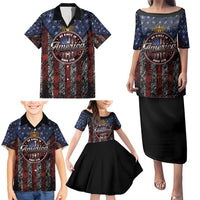 No Kings In America Since 1777 Family Matching Puletasi and Hawaiian Shirt Retro Vibe - Wonder Print Shop