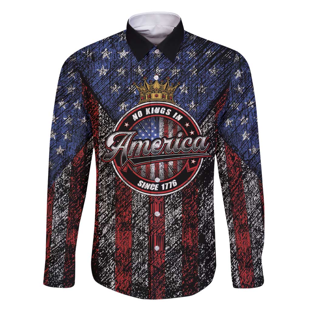 No Kings In America Since 1777 Family Matching Short Sleeve Bodycon Dress and Hawaiian Shirt Retro Vibe - Wonder Print Shop