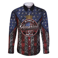 No Kings In America Since 1777 Family Matching Short Sleeve Bodycon Dress and Hawaiian Shirt Retro Vibe - Wonder Print Shop