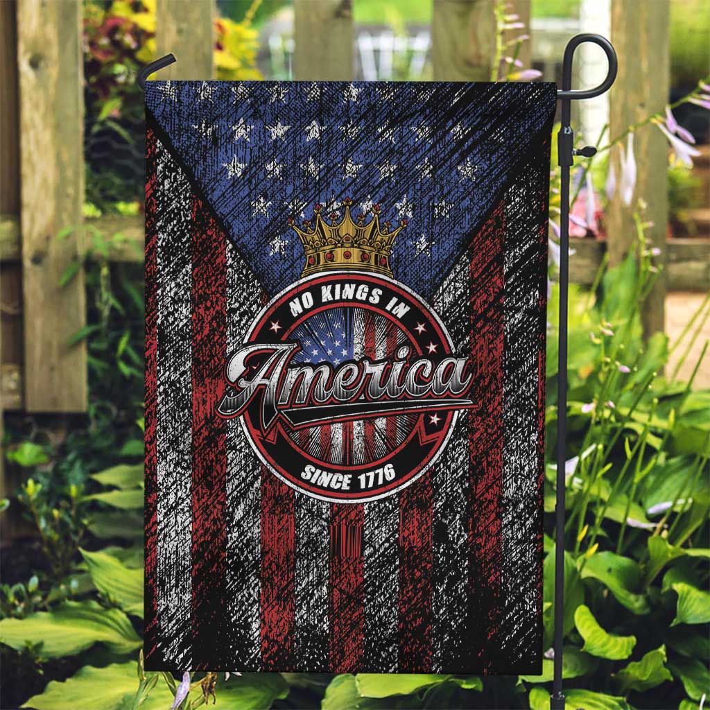 No Kings In America Since 1777 Garden Flag Retro Vibe - Wonder Print Shop