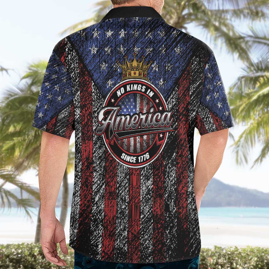 No Kings In America Since 1777 Hawaiian Shirt Retro Vibe - Wonder Print Shop