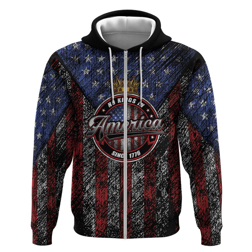 No Kings In America Since 1777 Hoodie Retro Vibe - Wonder Print Shop