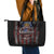 No Kings In America Since 1777 Leather Tote Bag Retro Vibe - Wonder Print Shop