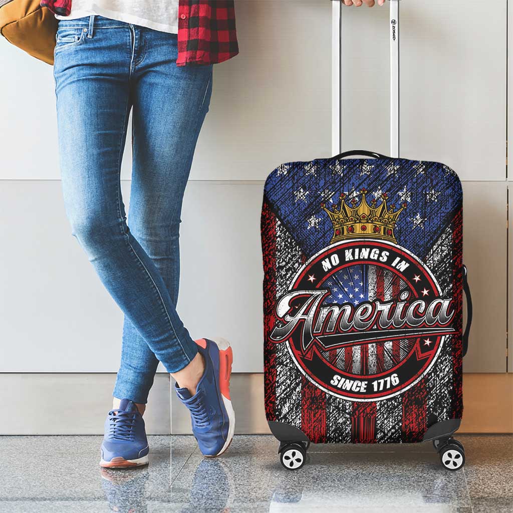 No Kings In America Since 1777 Luggage Cover Retro Vibe - Wonder Print Shop