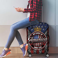 No Kings In America Since 1777 Luggage Cover Retro Vibe - Wonder Print Shop