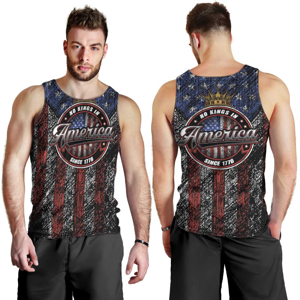 No Kings In America Since 1777 Men Tank Top Retro Vibe - Wonder Print Shop