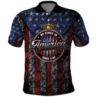 No Kings In America Since 1777 Polo Shirt Retro Vibe - Wonder Print Shop