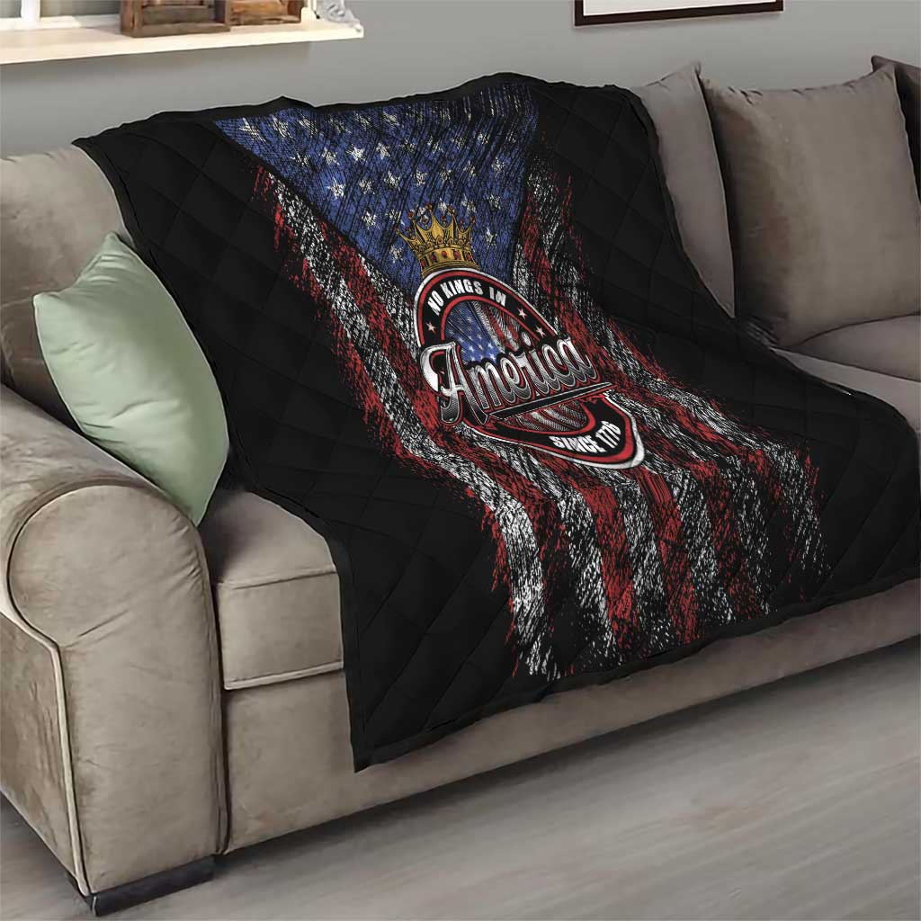 No Kings In America Since 1777 Quilt Retro Vibe - Wonder Print Shop