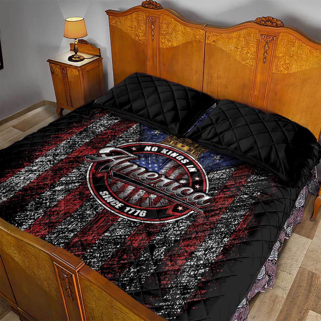 No Kings In America Since 1777 Quilt Bed Set Retro Vibe - Wonder Print Shop