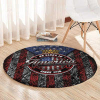No Kings In America Since 1777 Round Carpet Retro Vibe - Wonder Print Shop