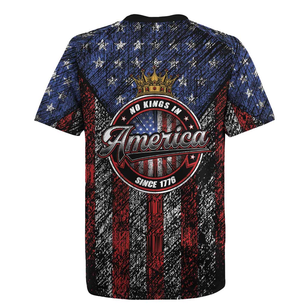 No Kings In America Since 1777 Rugby Jersey Retro Vibe - Wonder Print Shop