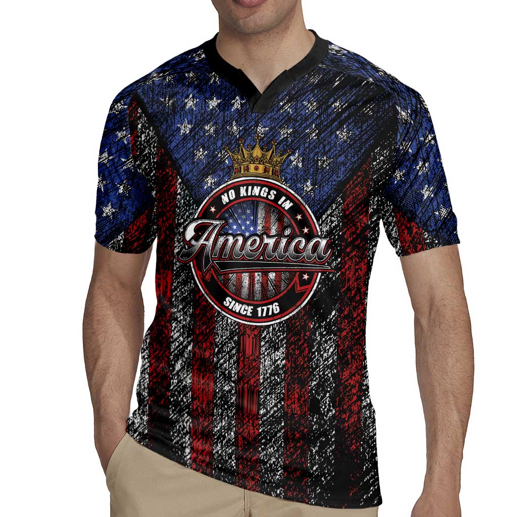 No Kings In America Since 1777 Rugby Jersey Retro Vibe - Wonder Print Shop