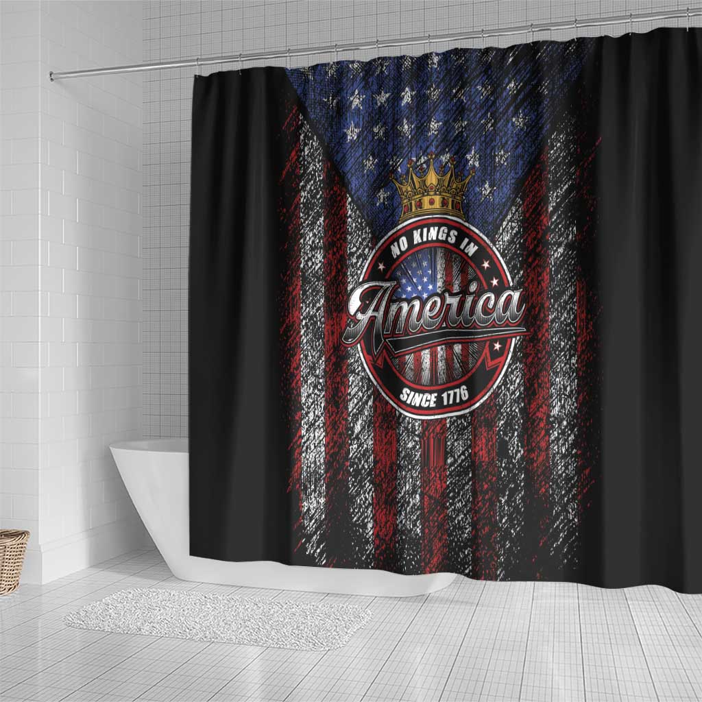 No Kings In America Since 1777 Shower Curtain Retro Vibe - Wonder Print Shop