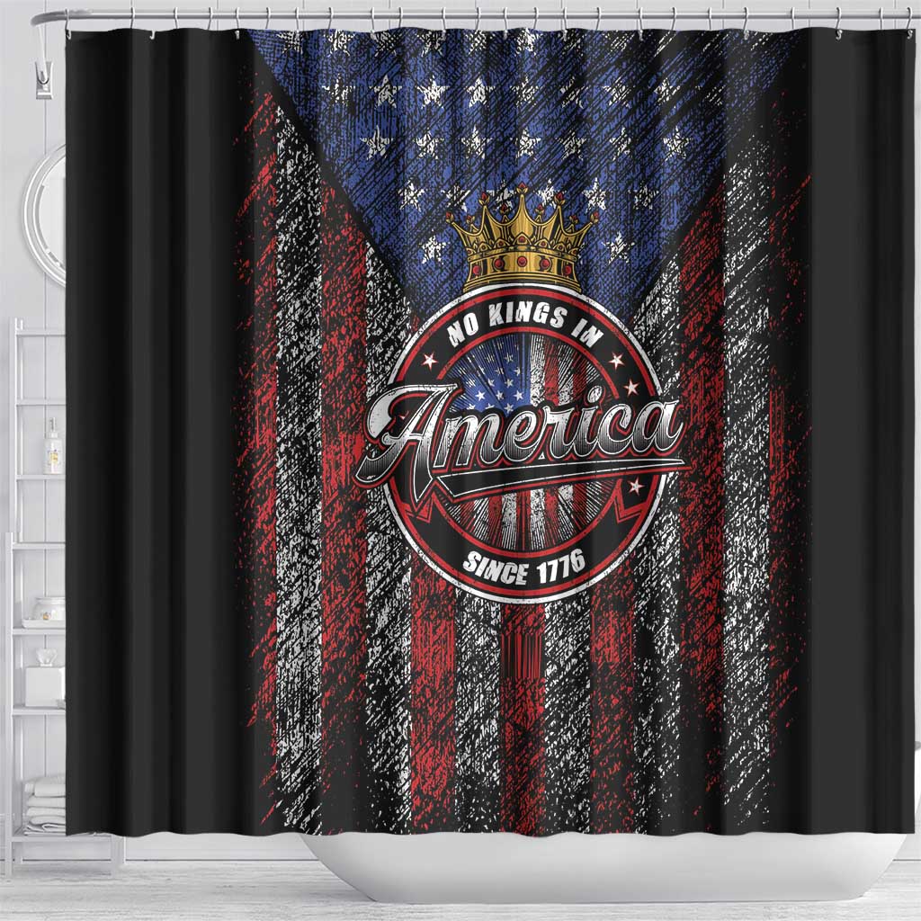 No Kings In America Since 1777 Shower Curtain Retro Vibe - Wonder Print Shop