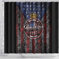 No Kings In America Since 1777 Shower Curtain Retro Vibe - Wonder Print Shop