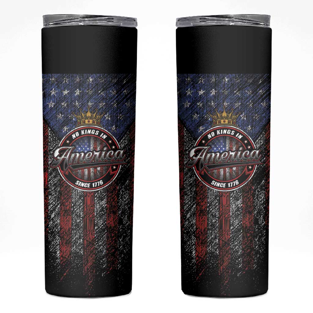 No Kings In America Since 1777 Skinny Tumbler Retro Vibe - Wonder Print Shop