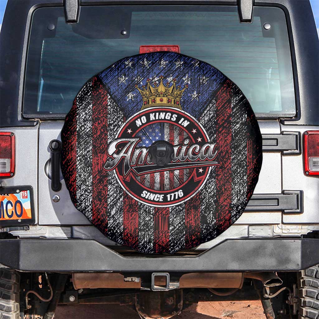 No Kings In America Since 1777 Spare Tire Cover Retro Vibe - Wonder Print Shop