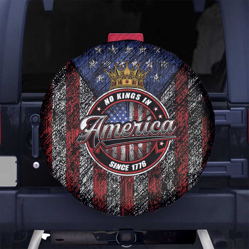 No Kings In America Since 1777 Spare Tire Cover Retro Vibe - Wonder Print Shop