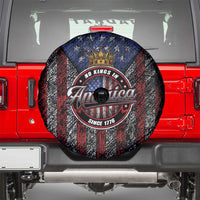 No Kings In America Since 1777 Spare Tire Cover Retro Vibe - Wonder Print Shop