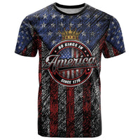 No Kings In America Since 1777 T Shirt Retro Vibe - Wonder Print Shop