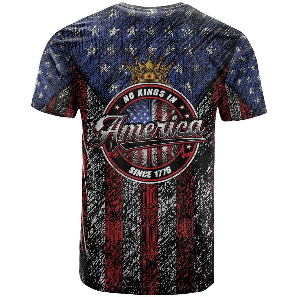 No Kings In America Since 1777 T Shirt Retro Vibe - Wonder Print Shop