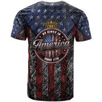 No Kings In America Since 1777 T Shirt Retro Vibe - Wonder Print Shop