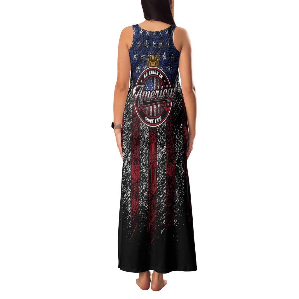 No Kings In America Since 1777 Tank Maxi Dress Retro Vibe - Wonder Print Shop