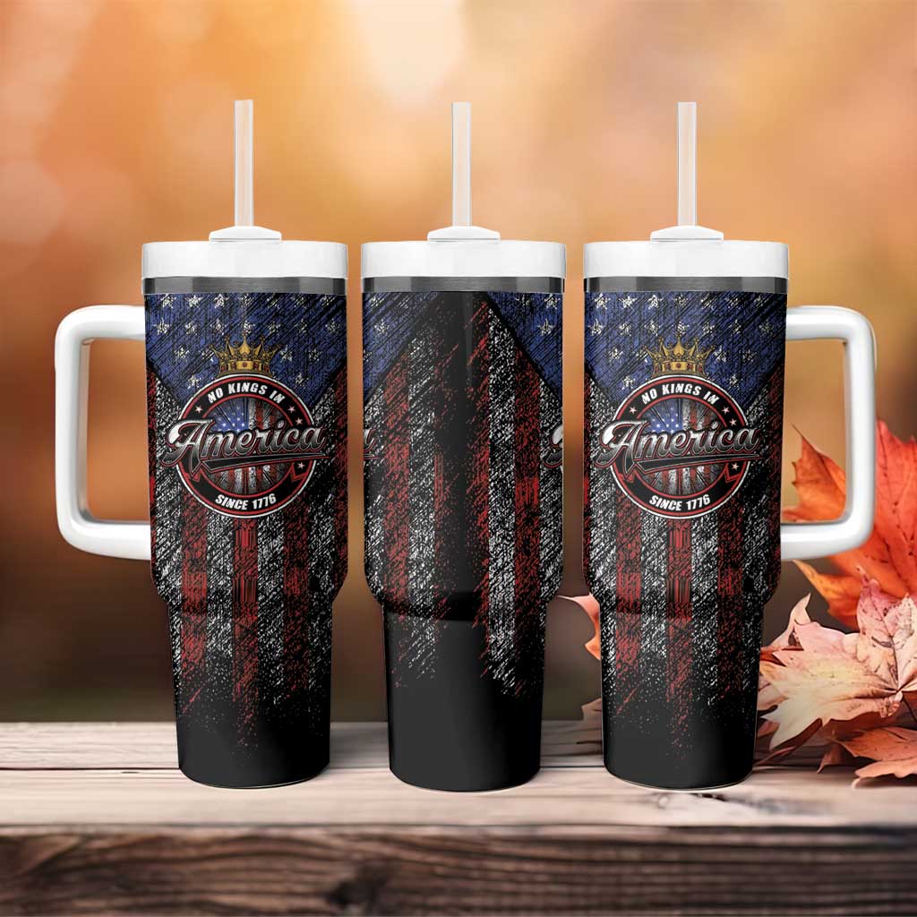No Kings In America Since 1777 Tumbler With Handle Retro Vibe - Wonder Print Shop