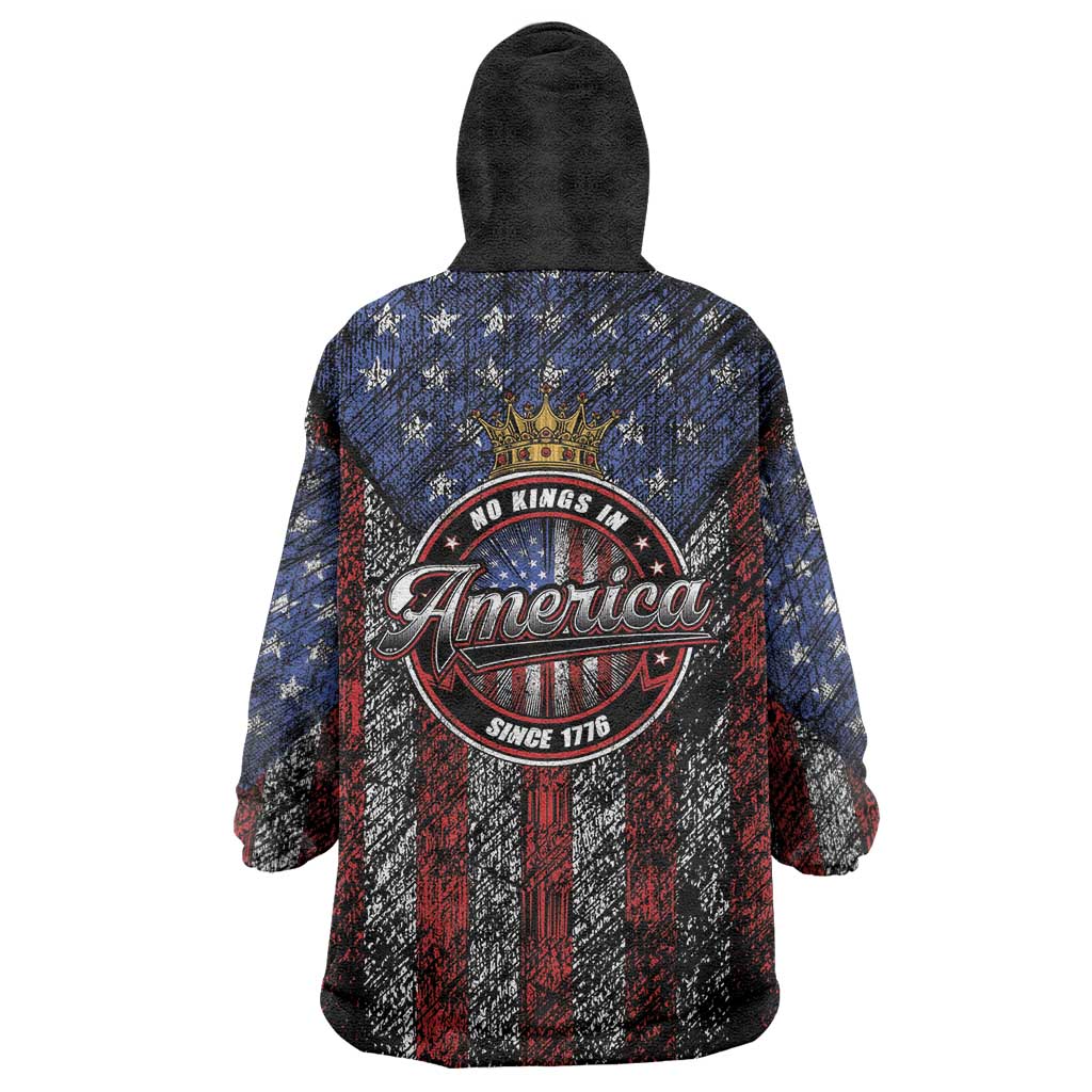No Kings In America Since 1777 Wearable Blanket Hoodie Retro Vibe - Wonder Print Shop