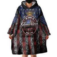 No Kings In America Since 1777 Wearable Blanket Hoodie Retro Vibe - Wonder Print Shop