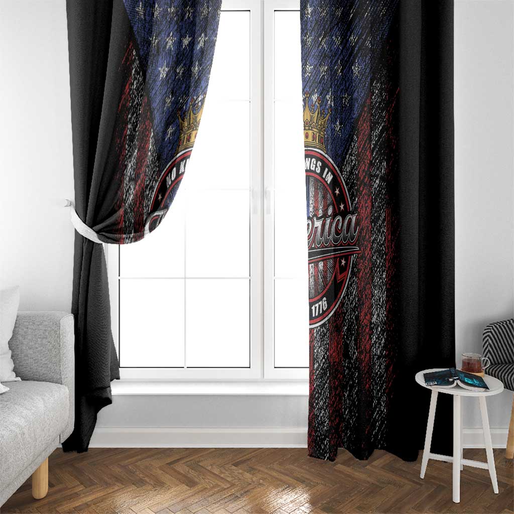 No Kings In America Since 1777 Window Curtain Retro Vibe - Wonder Print Shop