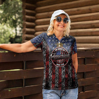 No Kings In America Since 1777 Women Polo Shirt Retro Vibe - Wonder Print Shop