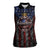 No Kings In America Since 1777 Women Sleeveless Polo Shirt Retro Vibe - Wonder Print Shop