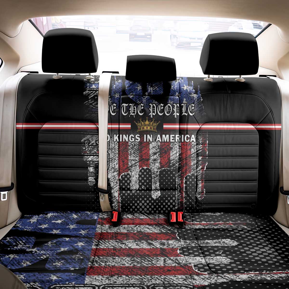 We The People Back Car Seat Cover No Kings In America Since 1776 - Wonder Print Shop