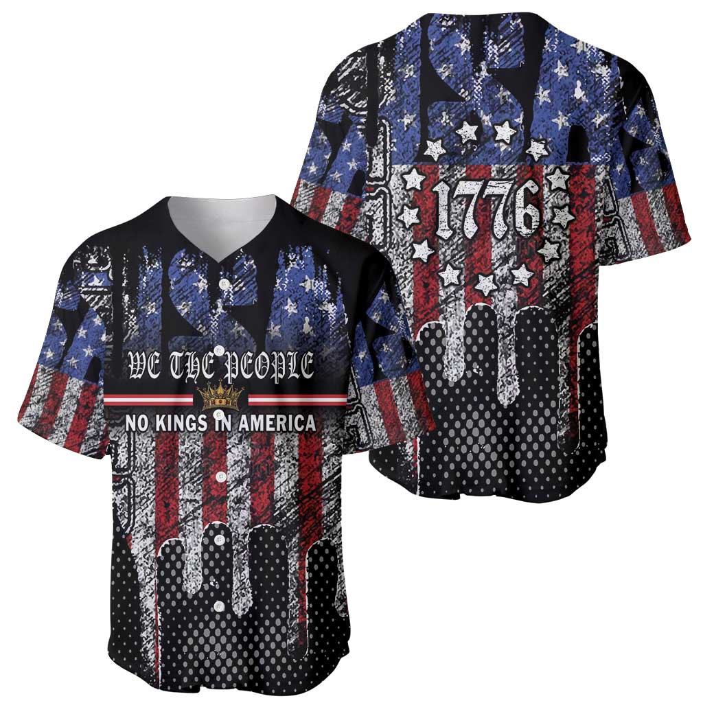 We The People Baseball Jersey No Kings In America Since 1776 - Wonder Print Shop