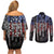 We The People Couples Matching Off Shoulder Short Dress and Long Sleeve Button Shirt No Kings In America Since 1776 - Wonder Print Shop