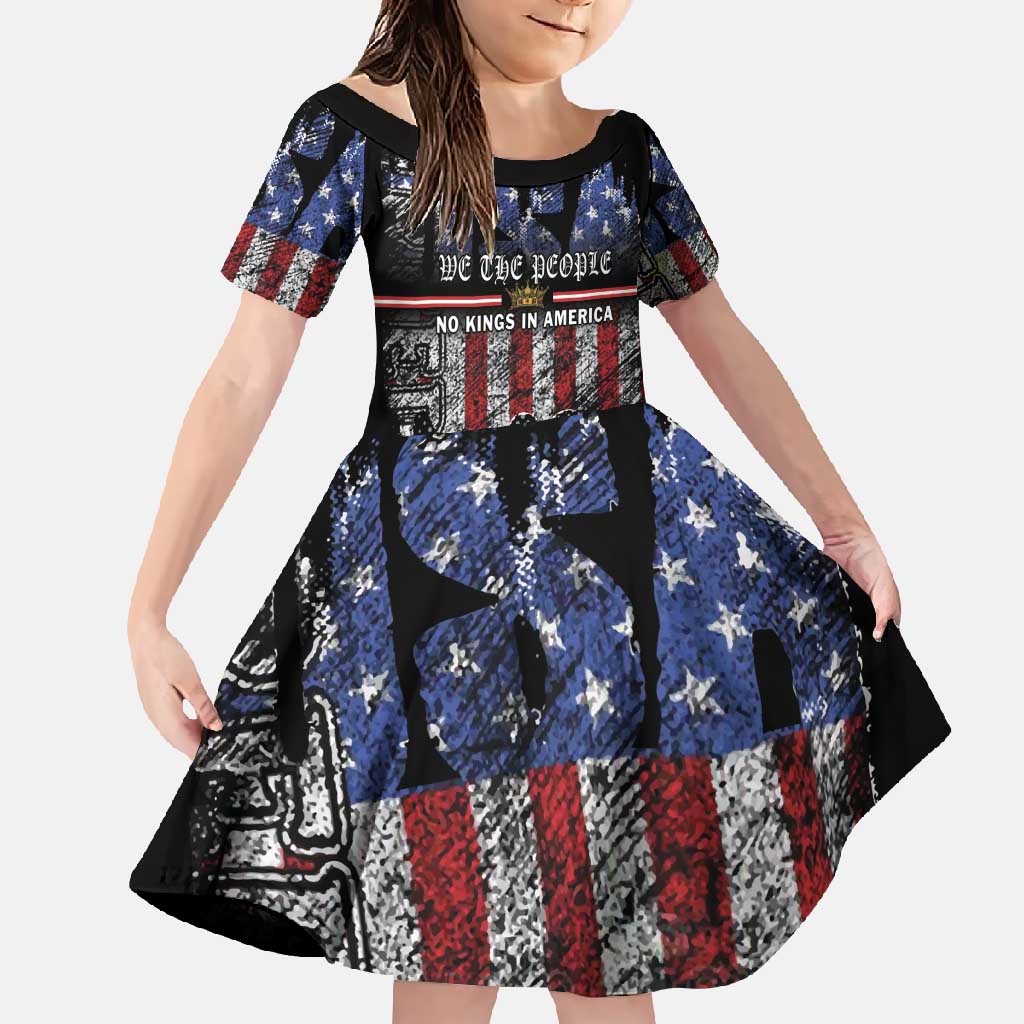 We The People Family Matching Mermaid Dress and Hawaiian Shirt No Kings In America Since 1776 - Wonder Print Shop