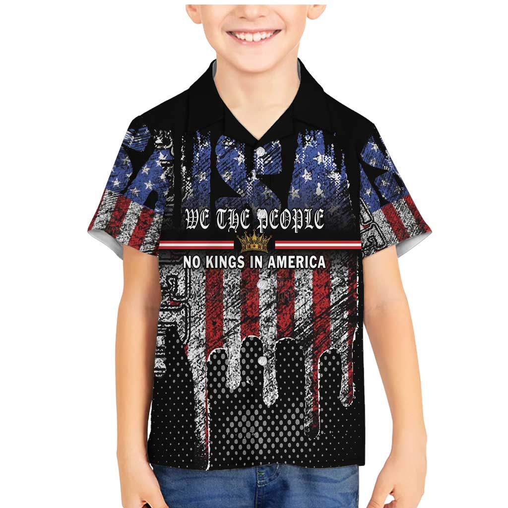 We The People Family Matching Mermaid Dress and Hawaiian Shirt No Kings In America Since 1776 - Wonder Print Shop