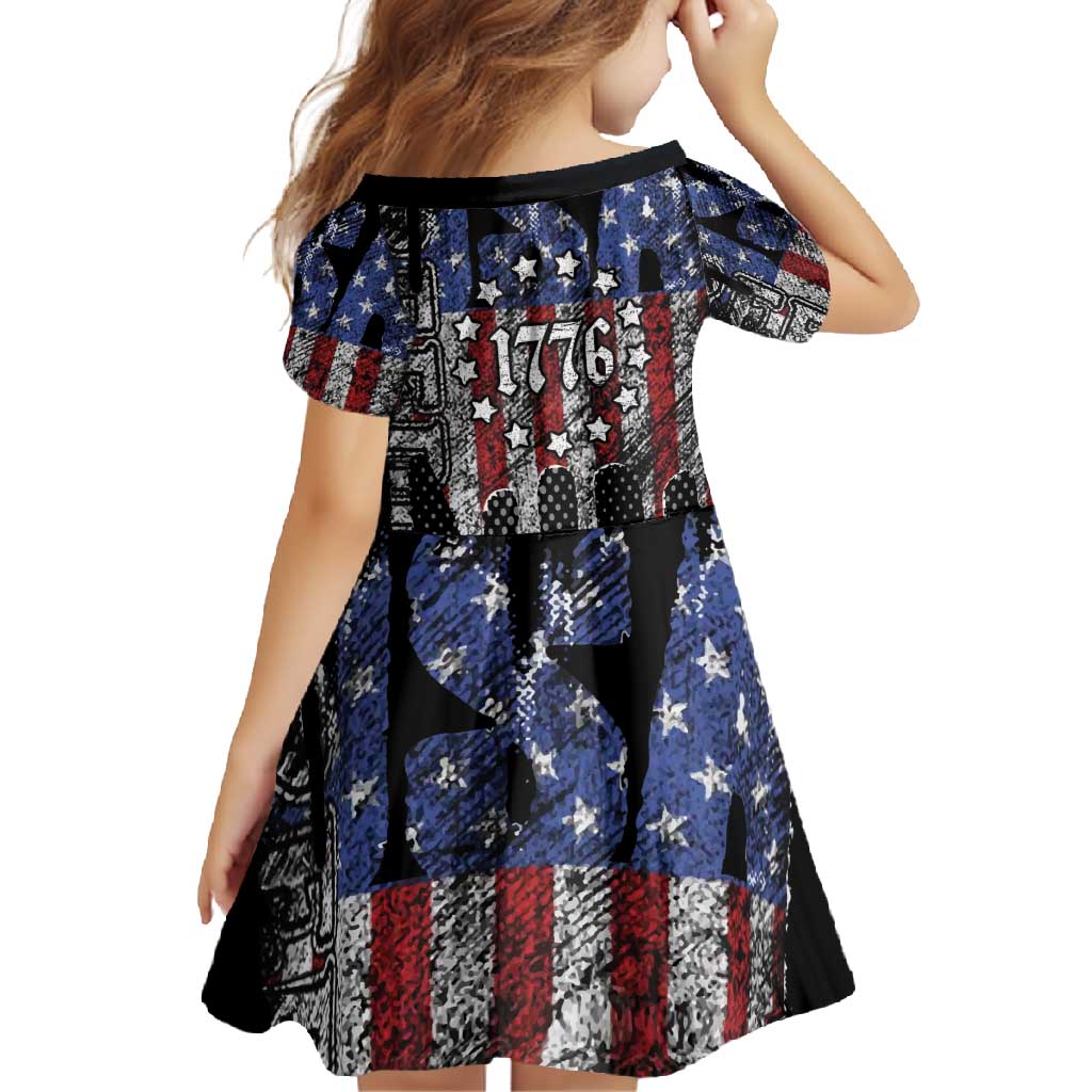 We The People Family Matching Short Sleeve Bodycon Dress and Hawaiian Shirt No Kings In America Since 1776 - Wonder Print Shop