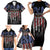 We The People Family Matching Short Sleeve Bodycon Dress and Hawaiian Shirt No Kings In America Since 1776 - Wonder Print Shop