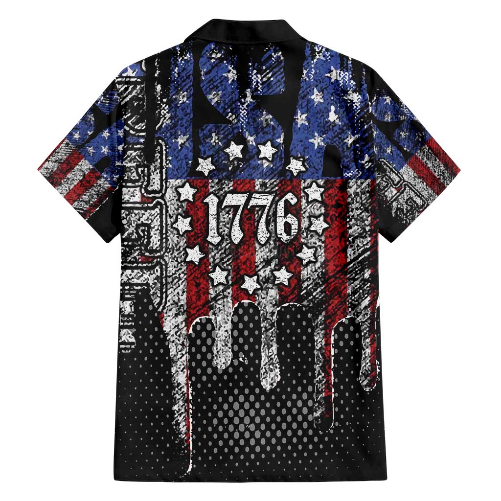 We The People Family Matching Short Sleeve Bodycon Dress and Hawaiian Shirt No Kings In America Since 1776 - Wonder Print Shop