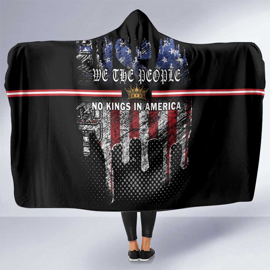 We The People Hooded Blanket No Kings In America Since 1776 - Wonder Print Shop